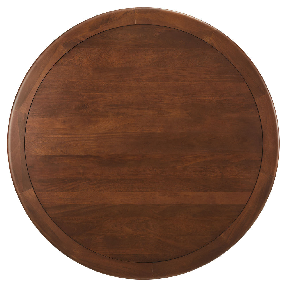 Lippa 60’’ Round Pedestal Solid Wood Dining Table by Modway