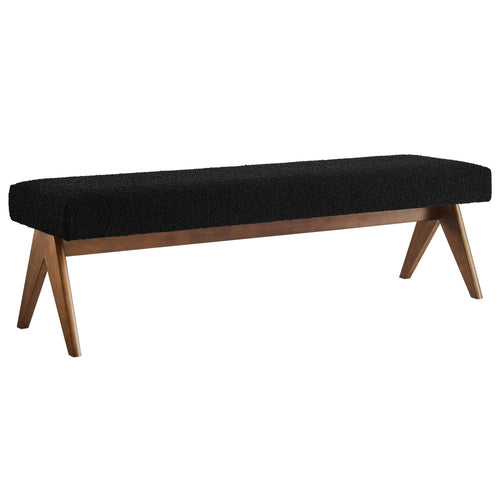 Lyra 63" Boucle Upholstered Bench by Modway