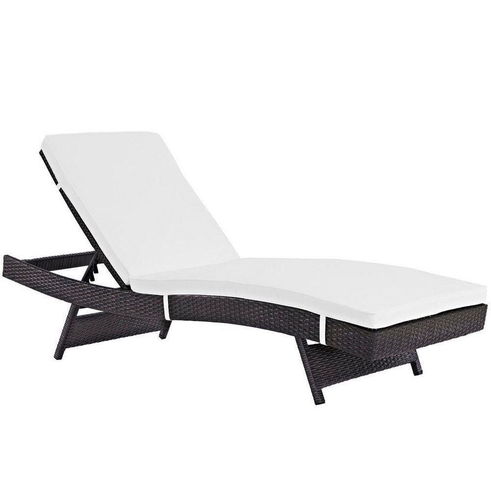 Modway Peer Outdoor Patio Chaise Espresso White