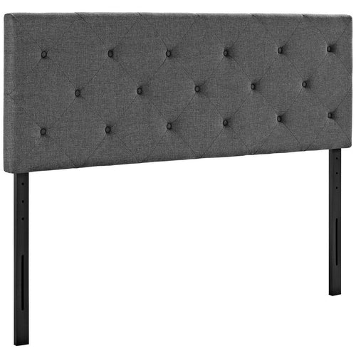 Terisa Upholstered Fabric King Headboard by Modway| Gray