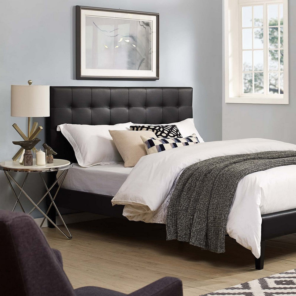 types of cactus plants with pictures Modway Paisley Black Tufted King and California King Upholstered Faux Leather Headboard