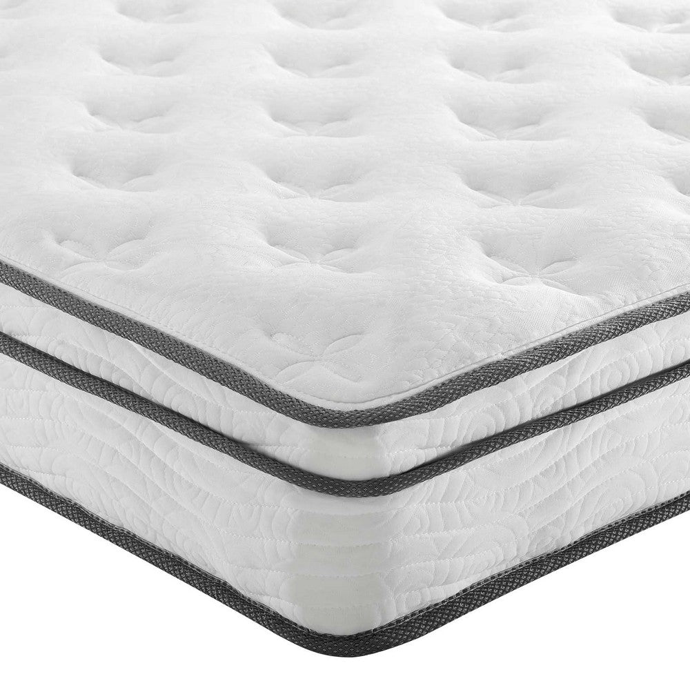 Jenna 8" Innerspring and Foam King Mattress by Modway| White
