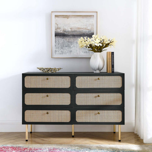 Chaucer 6-Drawer Compact Dresser by Modway| Black