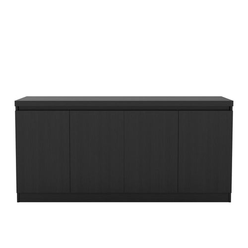 Viennese 62.99 in. 6- Shelf Buffet Cabinet in Black Matte
