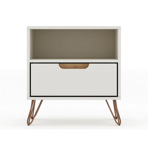Rockefeller 1.0 Mid-Century- Modern Nightstand with 1-Drawer in