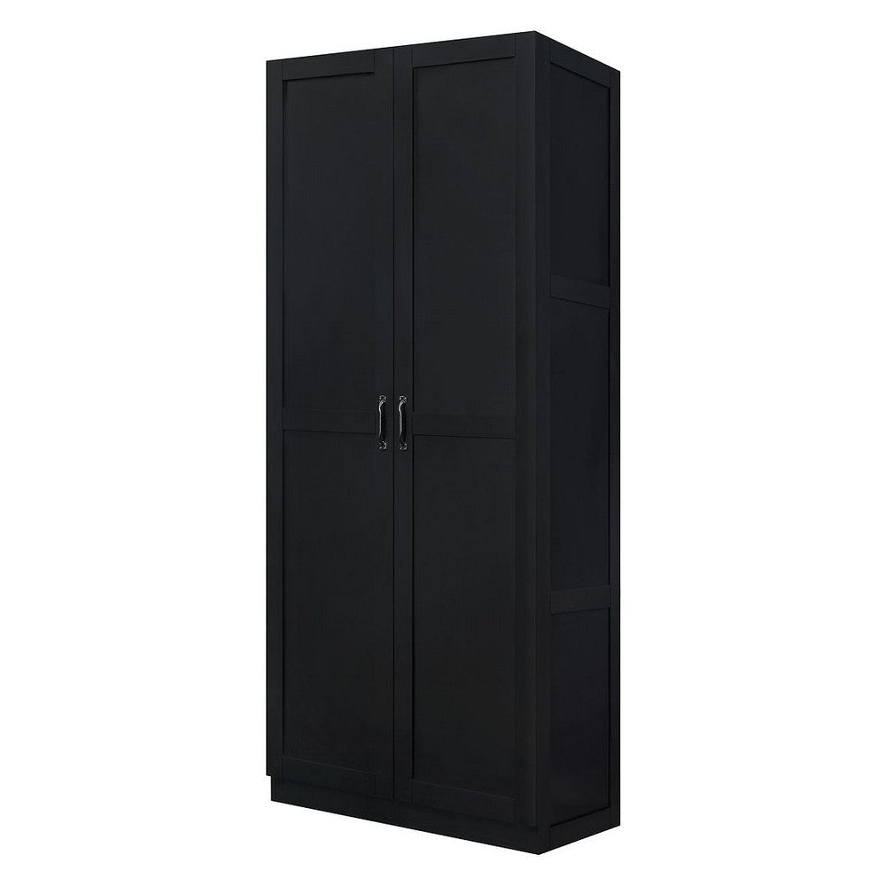 Hopkins Modern Storage Closet 3.0 in Black - Set of 2 MHC-2-3GLF-BK
