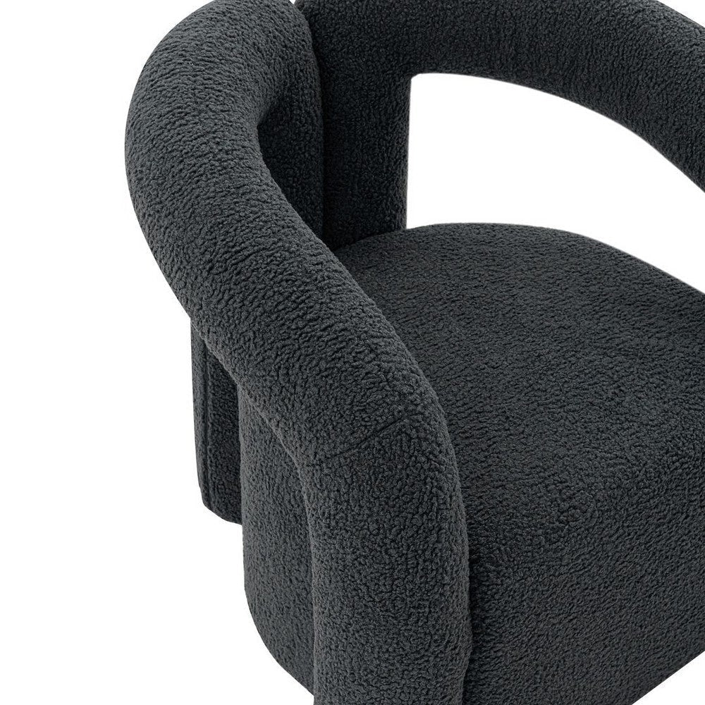 Modern Darian Boucle Accent Chair in Black - Set of 2 MHC-2-AC061-BK