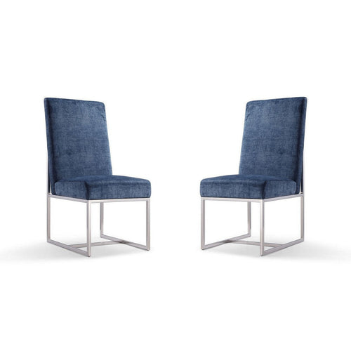 Element Blue Velvet Dining Armchair (Set of 2)