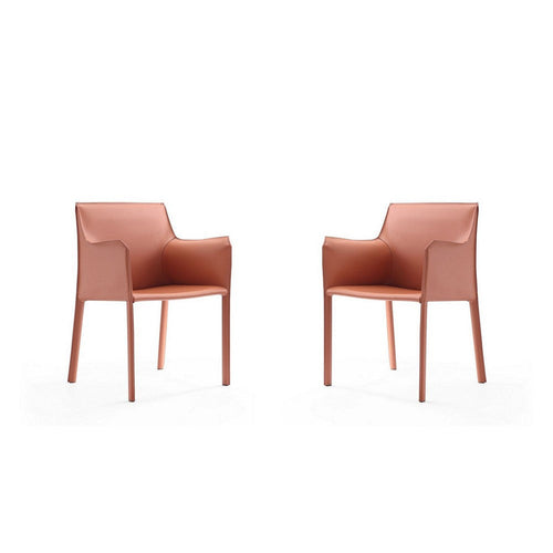 Paris Clay Saddle Leather Armchair (Set of 2)