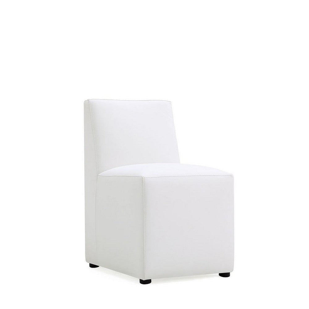Anna Modern Square Faux Leather Dining Chair in Cream (Set of 2) MHC-2-DC058-CR