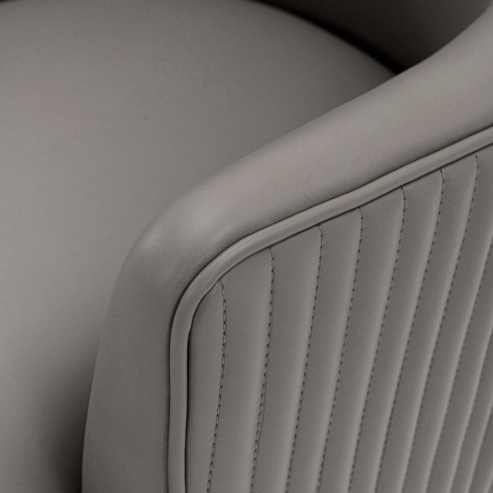 Modern Edra Leatherette Dining Armchair in Taupe - Set of 2 MHC-2-DC078-TP