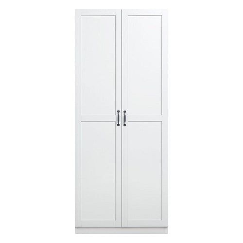 Hopkins Modern Freestanding Storage Closet with 7 Shelves in White