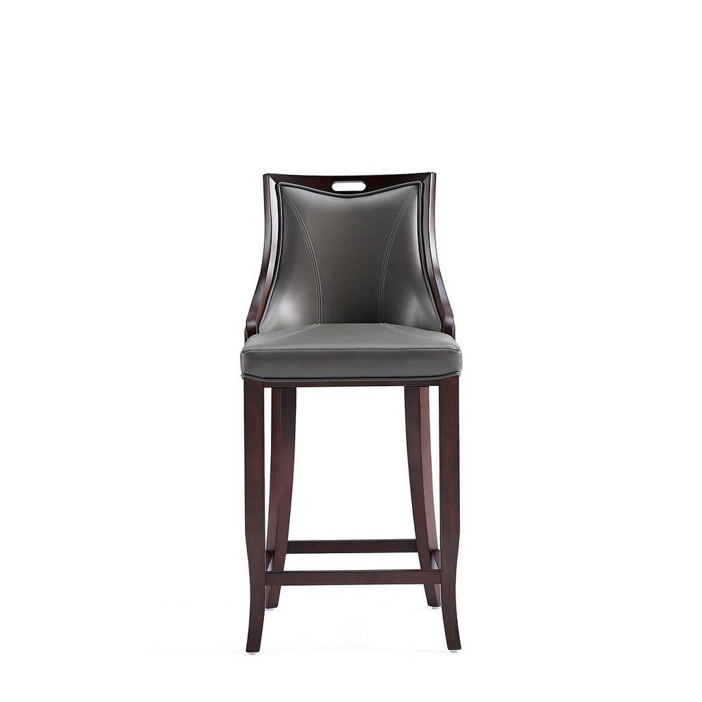 Emperor Faux Leather Barstool in Pebble Grey (Set of 3) MHC-3-BS008-PE