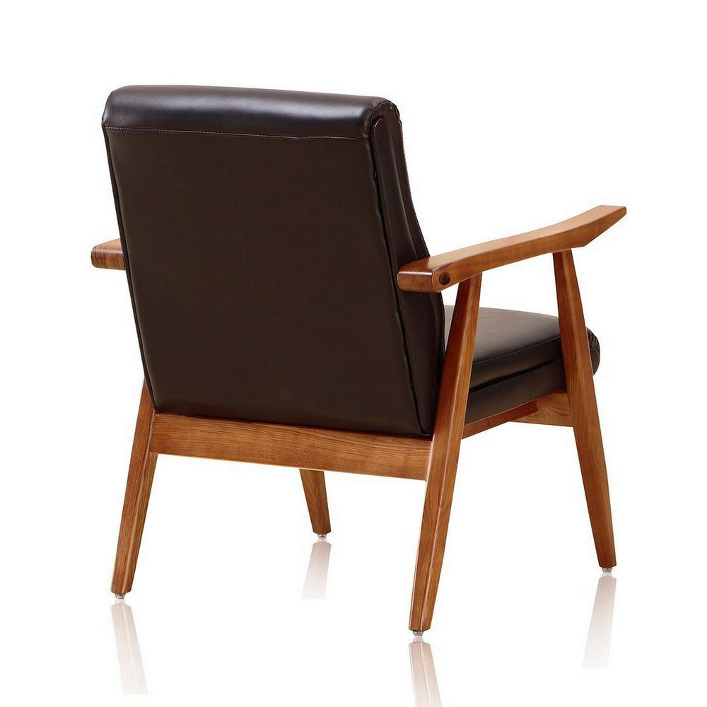 ArchDuke Black and Amber Faux Leather Accent Chair MHC-AC001-BK