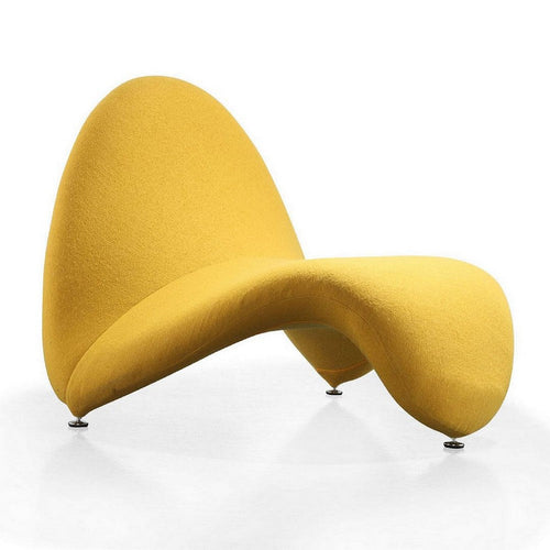 MoMa Yellow Wool Blend Accent Chair