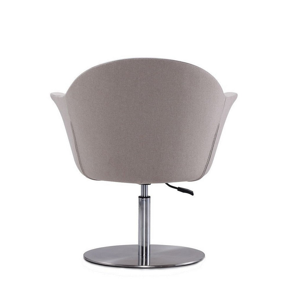 Voyager Barley and Brushed Metal Woven Swivel Adjustable Accent Chair MHC-AC051-BA
