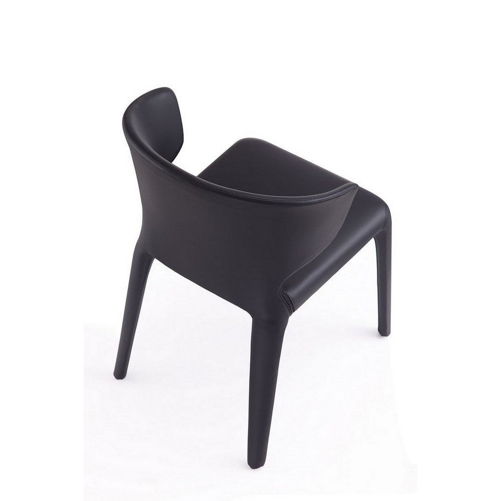 Conrad Black Faux Leather Dining Chair (Set of 2) MHC-DC031-BK