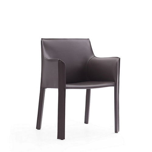 Vogue Grey Faux Leather Arm Chair