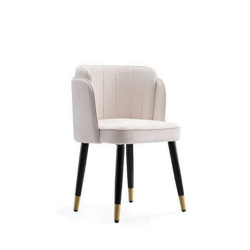Zephyr Velvet Dining Chair in Cream