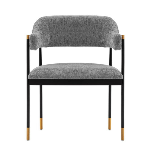 Modern Lia Boucle Dining Armchair in Grey