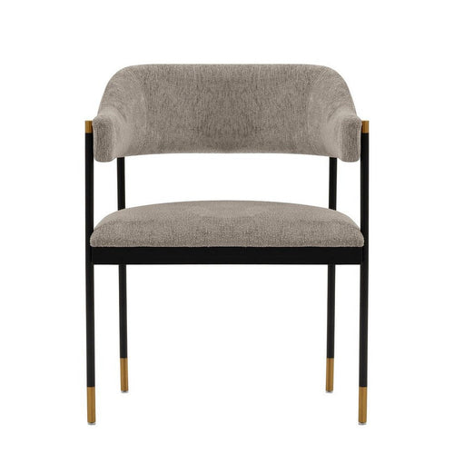 Modern Lia Boucle Dining Armchair in Stone