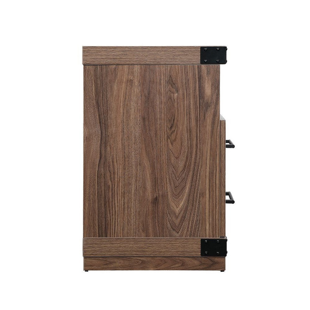 Richmond 60’’ Fireplace with 2 Drawers and 2 Shelves in Brown MHC-FP1-BR