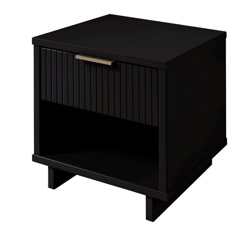 Granville Modern Nightstand 1.0 with 1 Full Extension Drawers in Black MHC-NS-5002
