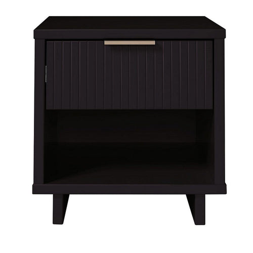 Granville Modern Nightstand 1.0 with 1 Full Extension Drawers in Black