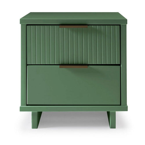 Granville Modern Nightstand 2.0 with 2 Full Extension Drawers in Sage Green