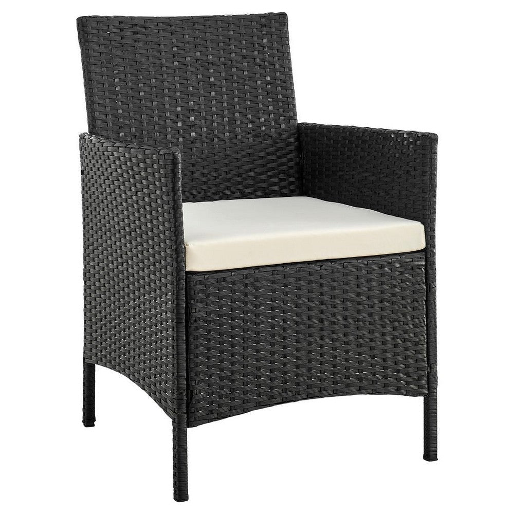 Imperia Steel Rattan 4-Piece Patio Conversation Set with Cushions in Cream MHC-OD-CV008-CR