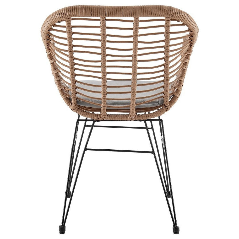 Antibes 1.0 Steel Rattan 3-Piece Patio Conversation Set with Cushions in Grey MHC-OD-CV010-GY