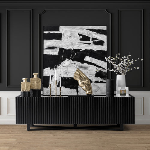 Modern Taper Candle Holder | 8" Tall | Round Flat Base Gold Iron