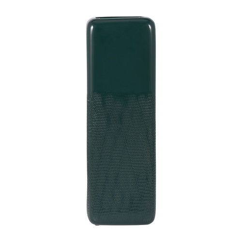 Zione Accent Vase | Vertical Grooved Details | Forest Green Ceramic 18"