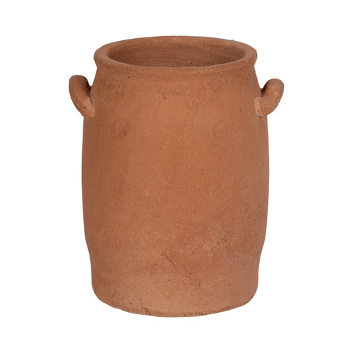Zach Traditional Vase with Side Loop Handles | Red Terracotta 8"