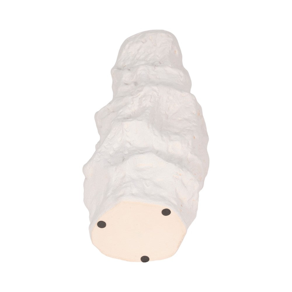 Decorative Vase | 17" | Rough Natural Textured White Ceramic Stoneware