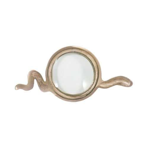 Snake Decorative Magnifying Glass | 9" Gold Aluminum & Glass