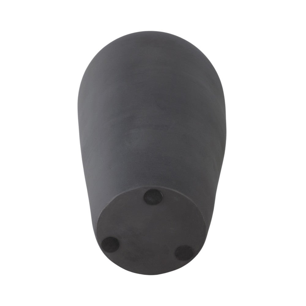 Minimalist Ribbed Texture Floor Flower Vase | 16" | Black Terracotta