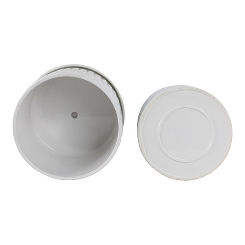 Decorative Planter Set of 2 with Saucers | Bubble Patterned White Ceramic