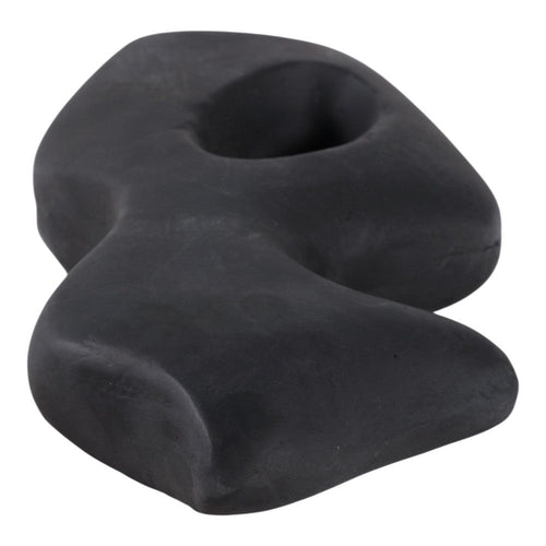 Abstract Art Sculpture | Asymmetrical Shape Cutout | Black Paper Mache