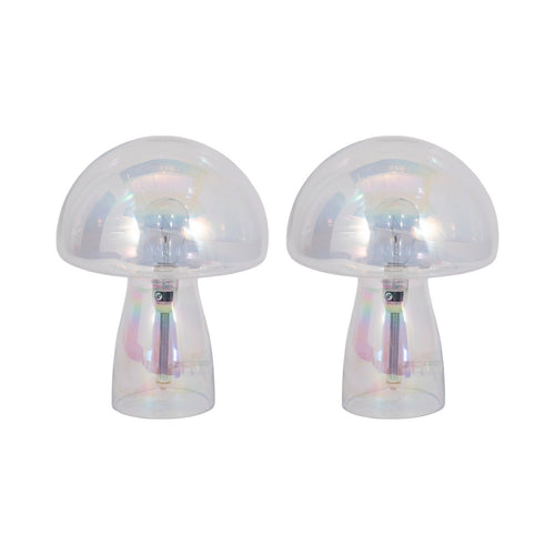 Luster Mushroom Table Lamp Set of 2 | Contemporary Glossy Glass Finish
