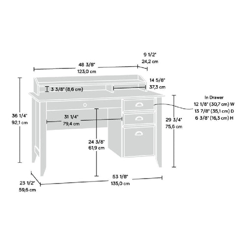 Shoal Creek Single Ped Desk Jw