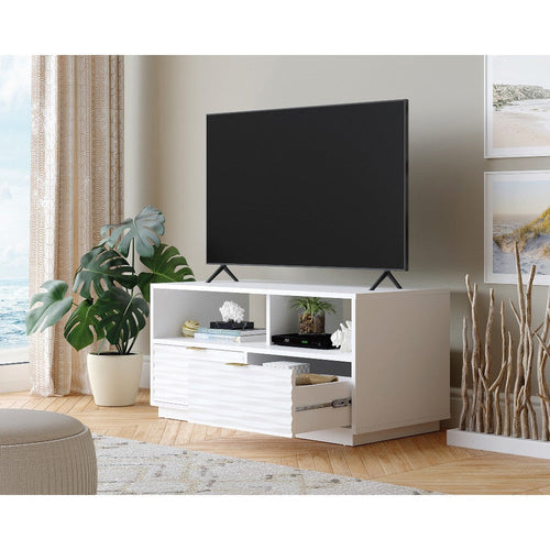 Morgan Main 40" Tv Stand White Disc