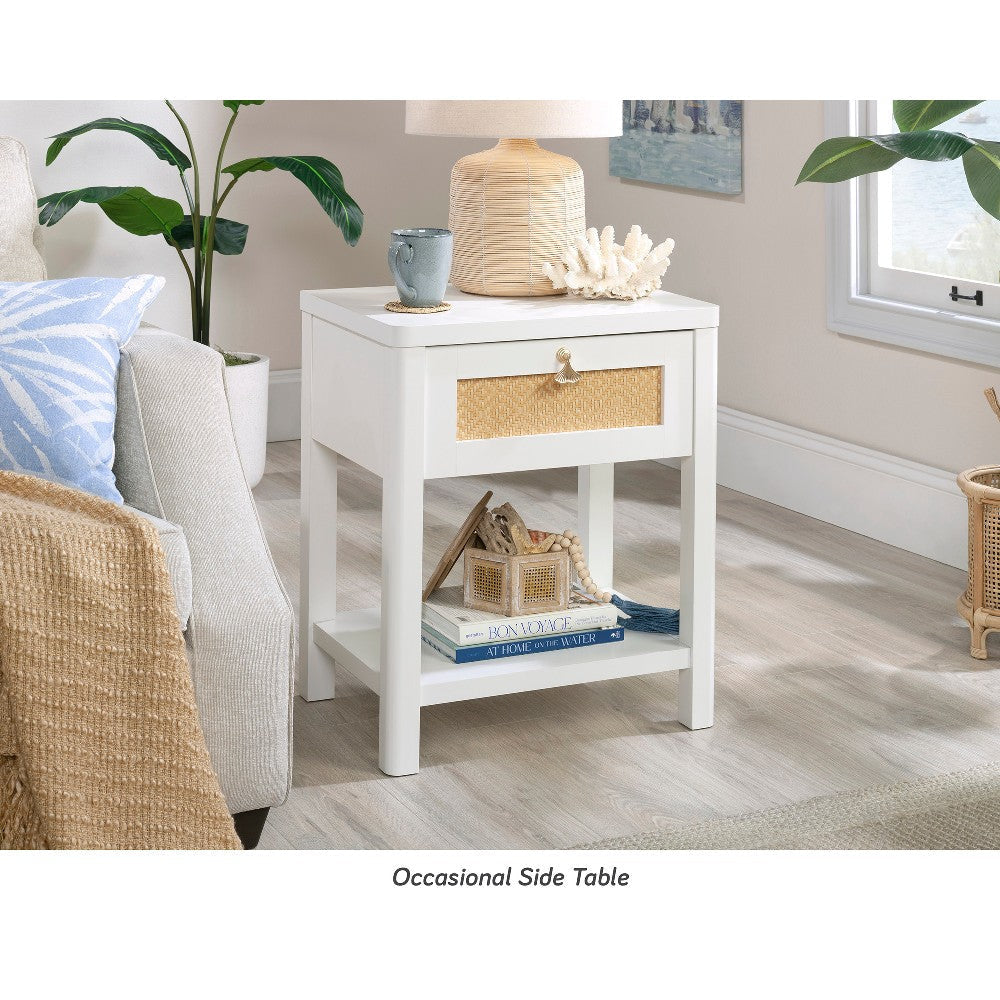 Isabella Isle Nightstand W/dwr Wh/rat 3a