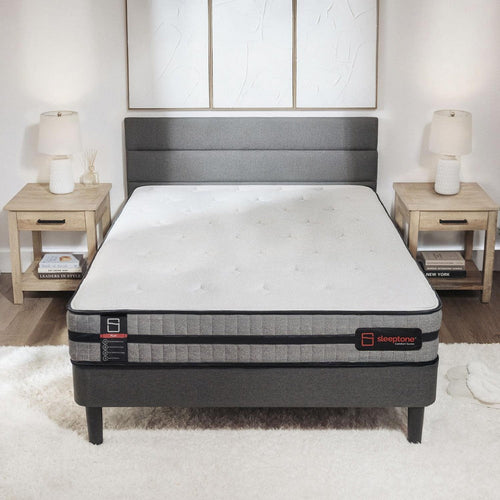 Sleeptone 10" Hybrid Queen Mattress, Gel Infused Memory Foam, Gray