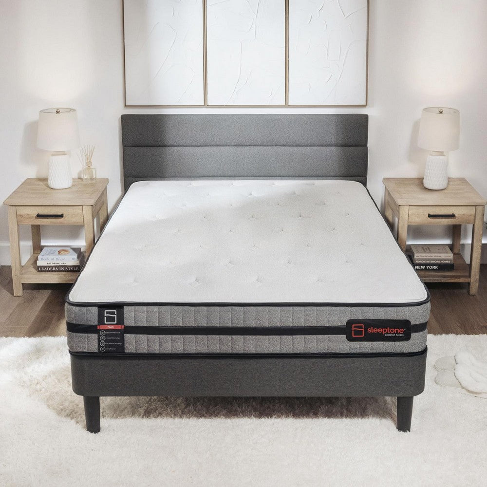 Sleeptone 10" Hybrid Twin Mattress, Gel Infused Memory Foam, Gray
