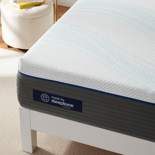 Sleeptone Twin XL Adjustable Gray White Memory Foam Mattress, 12"