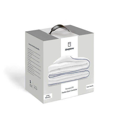 Sleeptone King Size Feather and Down Comforter, White Microfiber