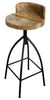Pia 30-35 Inch Industrial Style Adjustable Swivel Bar Stool With Backrest By The Urban Port