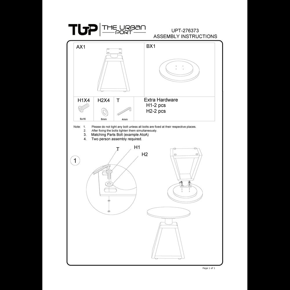 Port Blair Side End Table Round White Genuine Marble Top with Handcrafted Mango Wood 16.5 Inch UPT-276373