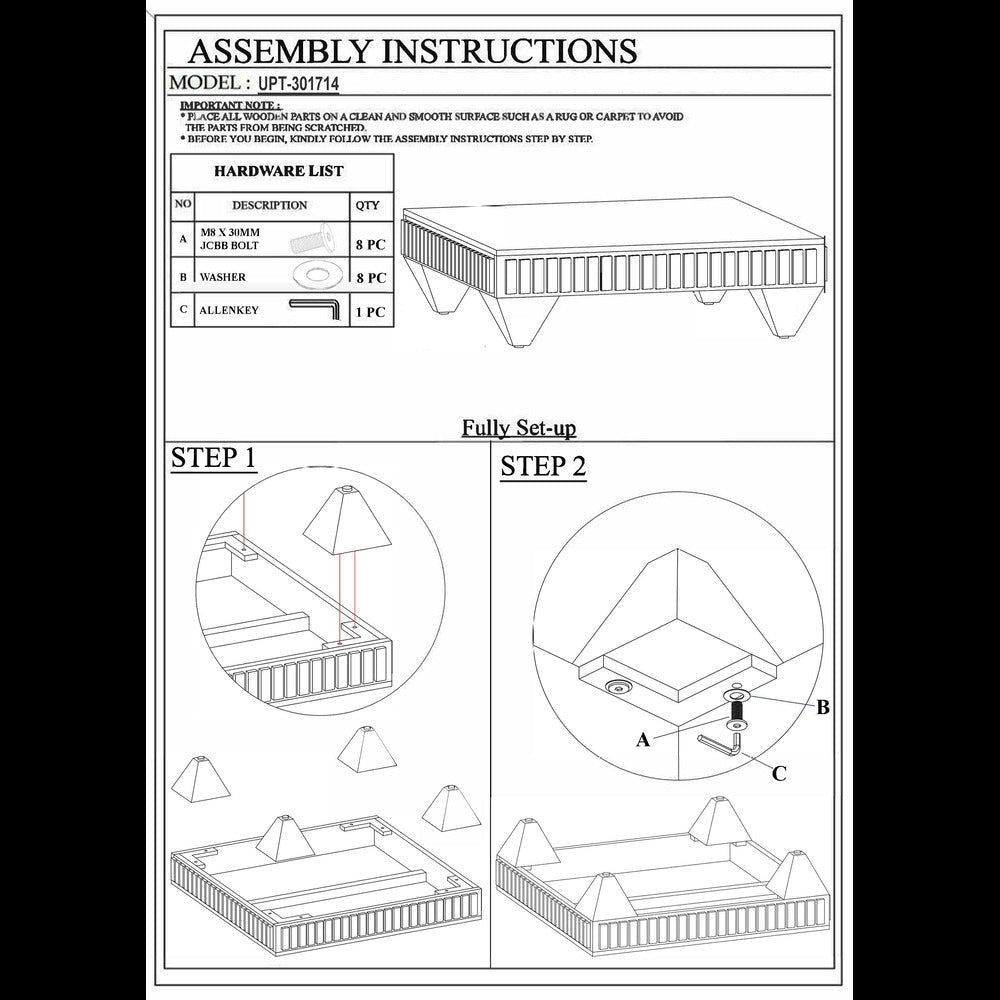 Tokyo Coffee Table | 36 Inch Square | Sandblasted Light Gray Black Finish Mango Wood | By The Urban Port